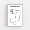 Póster decorativo del jarrón Savoy, diseñado por Alvar Aalto en