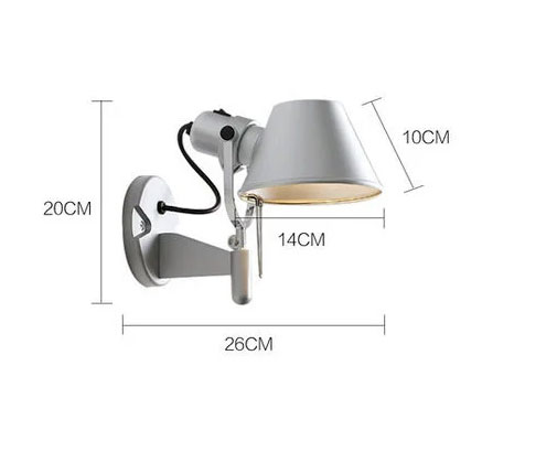 Medidas réplica aplique mural Tolomeo de Artemide