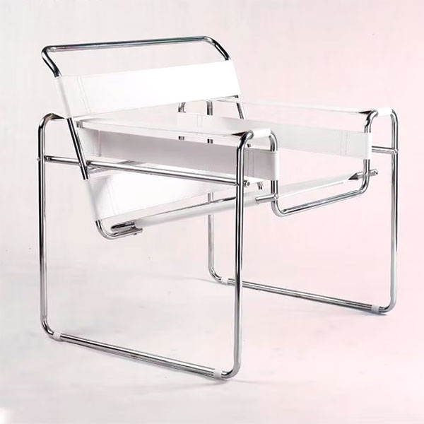 Silla estilo wassily en color balnco