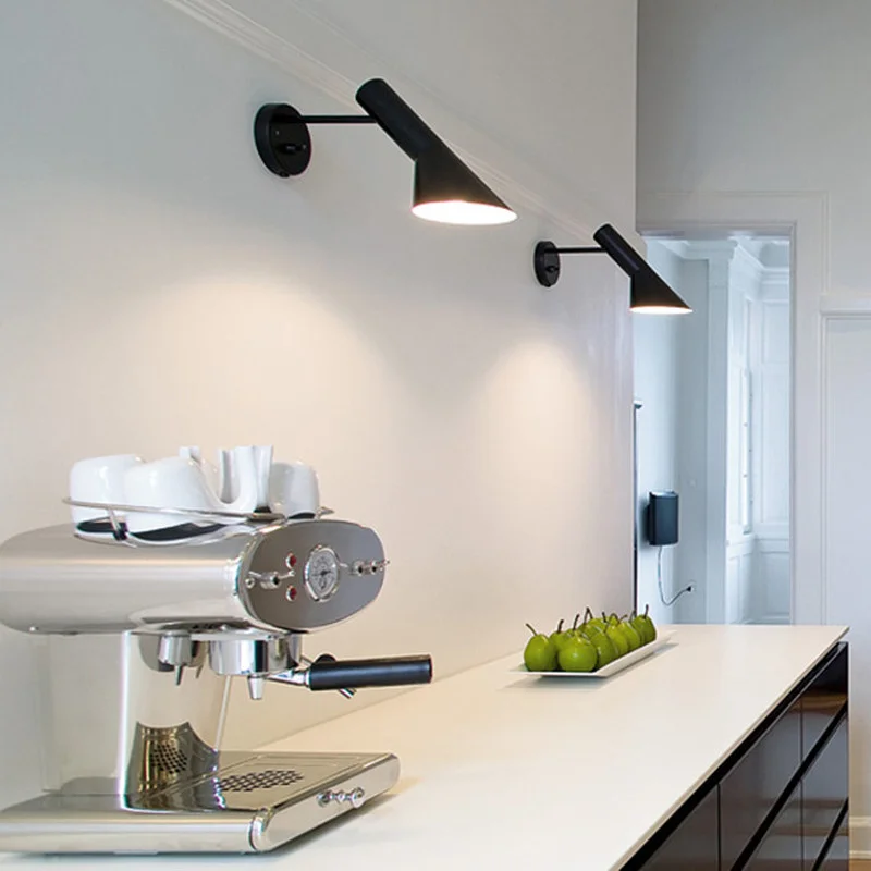 Aplique de pared de estilo nórdico y diseño tipo Jacobsen, con cabezal orientable - Imagen 4