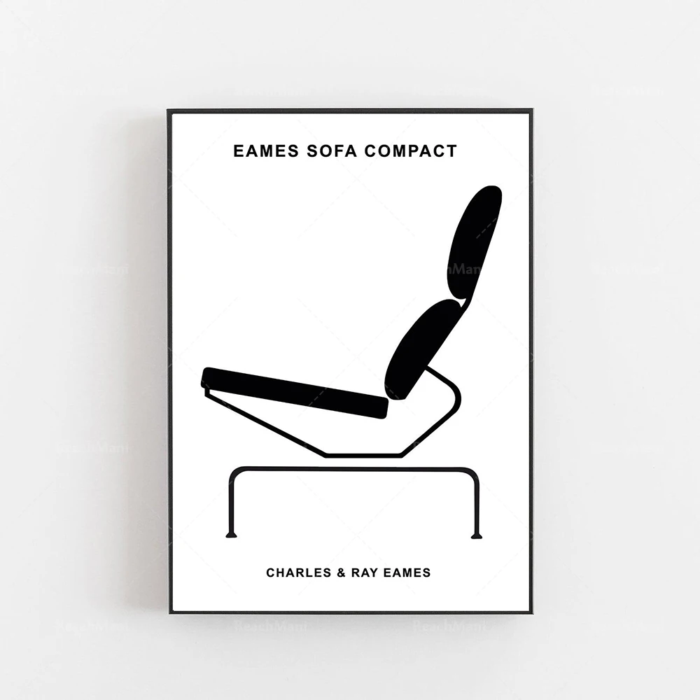 Reproducción del póster de la silla Jacobson de Alvar Aalto, diseño de mediados del siglo XX, estilo vintage - Imagen 3