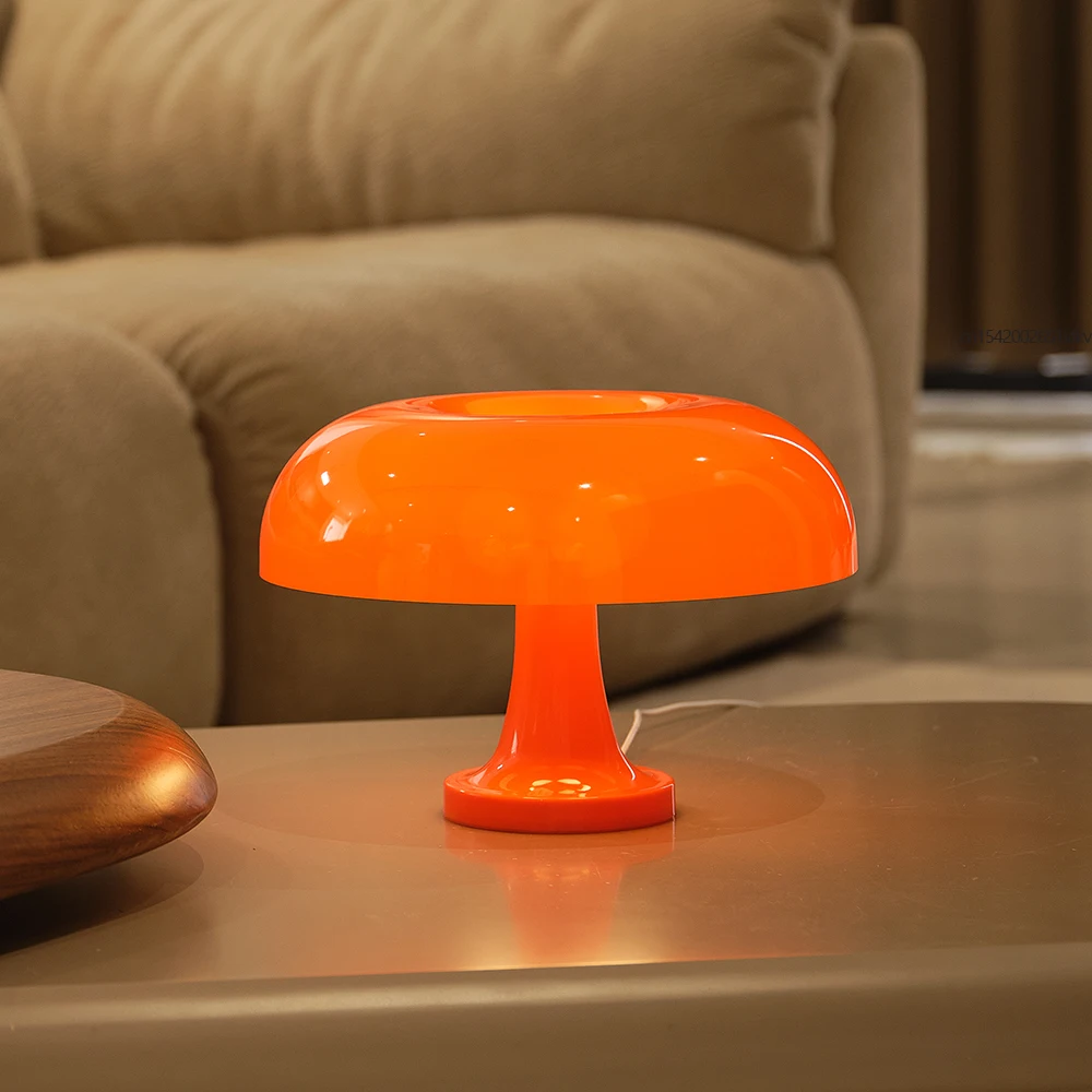 Lámpara de mesa decorativa de estilo retro en forma de seta - Imagen 3
