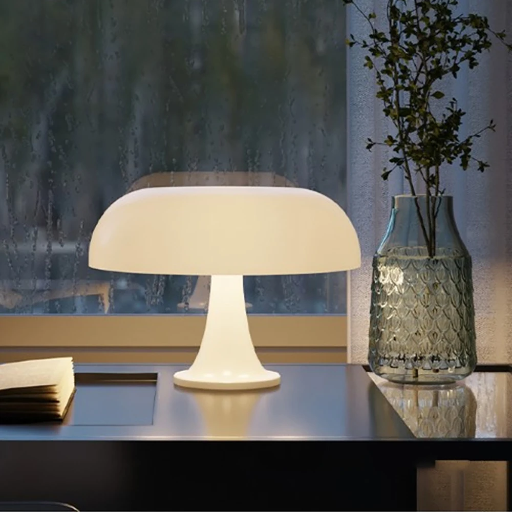 Lámpara de mesa decorativa de estilo retro en forma de seta - Imagen 2
