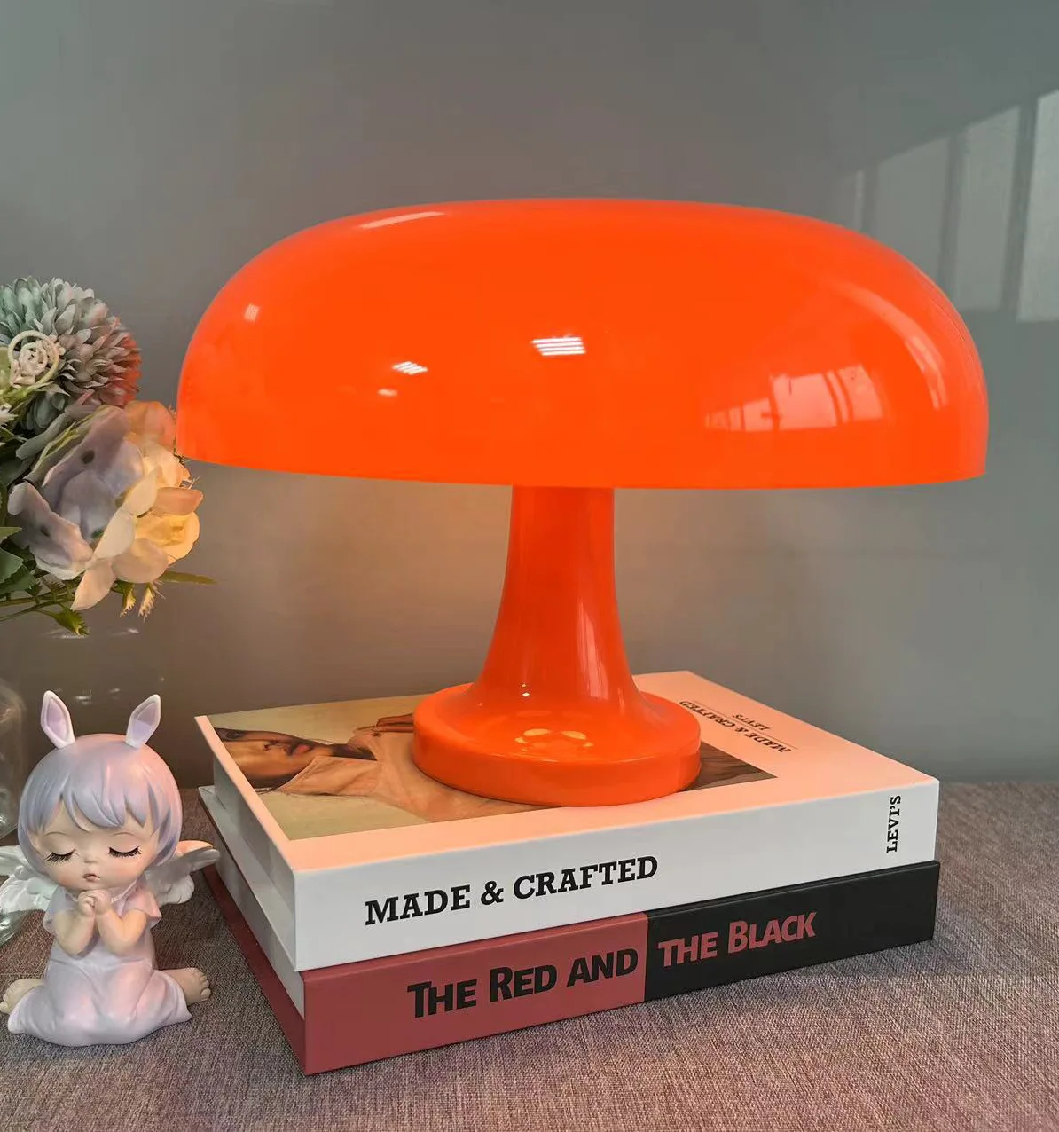 Lámpara de mesa decorativa de estilo retro en forma de seta - Imagen 6