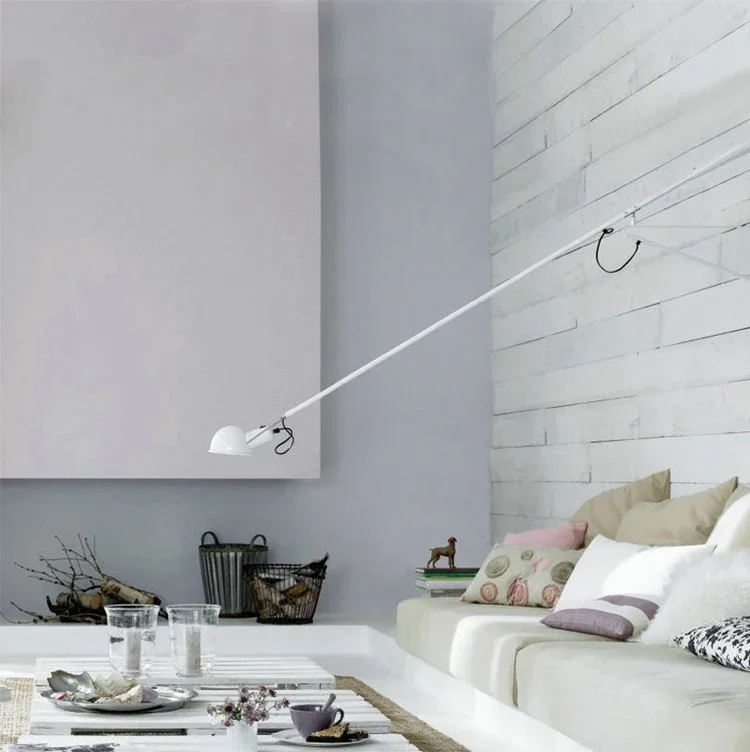 Lámpara de pared Rizzatto creativa moderna, arte decorativo insertable, brazo basculante ajustable largo escocés, luz Led blanca para cabecera de dormitorio - Imagen 7