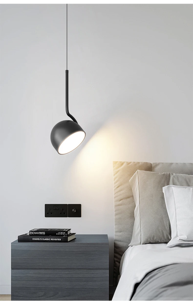 Lámpara de suspensión de estilo moderno con cabezal orientable - Imagen 5