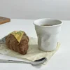 Tazas de porcelana en forma de vaso arrugado, 200ml