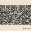 Cartel artístico estilo Yayoi Kusama de patrones en negro, 50 x 100 cms